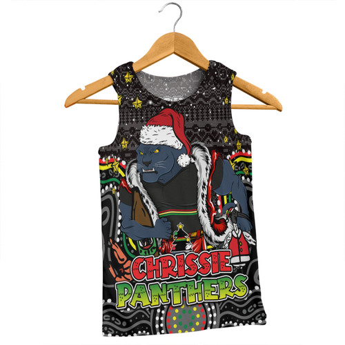 Penrith Panthers Christmas Custom Men Singlet - Christmas Knit Patterns Vintage Jersey Ugly Men Singlet