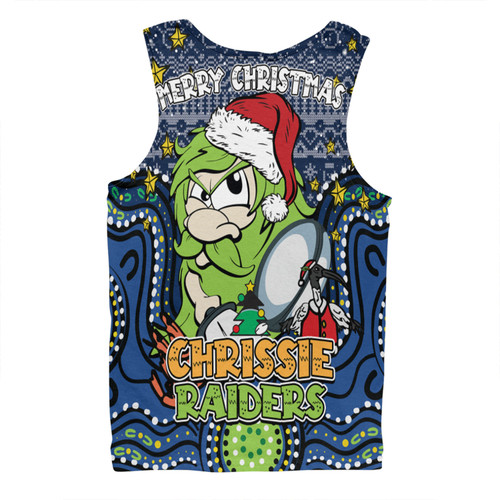 Canberra Raiders Christmas Custom Men Singlet - Christmas Knit Patterns Vintage Jersey Ugly Men Singlet