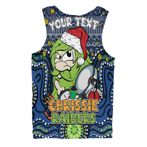 Canberra Raiders Christmas Custom Men Singlet - Christmas Knit Patterns Vintage Jersey Ugly Men Singlet