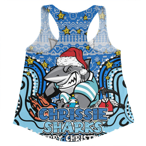 Cronulla-Sutherland Sharks Christmas Custom Women Racerback Singlet - Christmas Knit Patterns Vintage Jersey Ugly Women Racerback Singlet Cronulla-Sutherland Sharks Christmas Custom Women Racerback Singlet - Christmas Knit Patterns Vintage Jersey Ugly Women Racerback Singlet