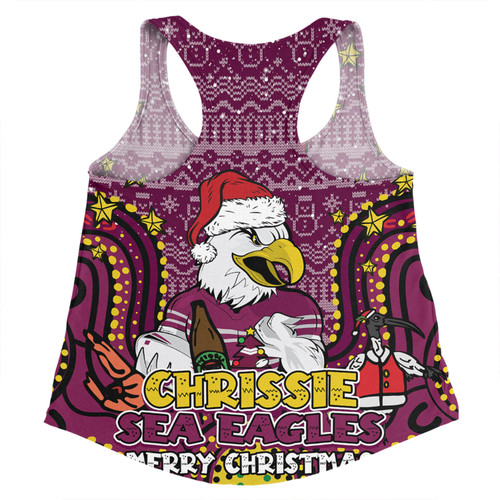 Manly Warringah Sea Eagles Christmas Custom Women Racerback Singlet - Christmas Knit Patterns Vintage Jersey Ugly Women Racerback Singlet Manly Warringah Sea Eagles Christmas Custom Women Racerback Singlet - Christmas Knit Patterns Vintage Jersey Ugly Women Racerback Singlet