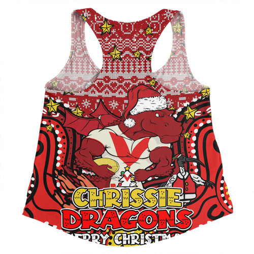 St. George Illawarra Dragons Christmas Custom Women Racerback Singlet - Christmas Knit Patterns Vintage Jersey Ugly Women Racerback Singlet St. George Illawarra Dragons Christmas Custom Women Racerback Singlet - Christmas Knit Patterns Vintage Jersey Ugly Women Racerback Singlet