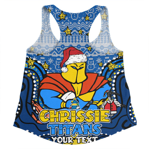 Gold Coast Titans Christmas Custom Women Racerback Singlet - Christmas Knit Patterns Vintage Jersey Ugly Women Racerback Singlet Gold Coast Titans Christmas Custom Women Racerback Singlet - Christmas Knit Patterns Vintage Jersey Ugly Women Racerback Singlet
