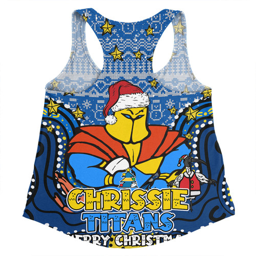 Gold Coast Titans Christmas Custom Women Racerback Singlet - Christmas Knit Patterns Vintage Jersey Ugly Women Racerback Singlet Gold Coast Titans Christmas Custom Women Racerback Singlet - Christmas Knit Patterns Vintage Jersey Ugly Women Racerback Singlet