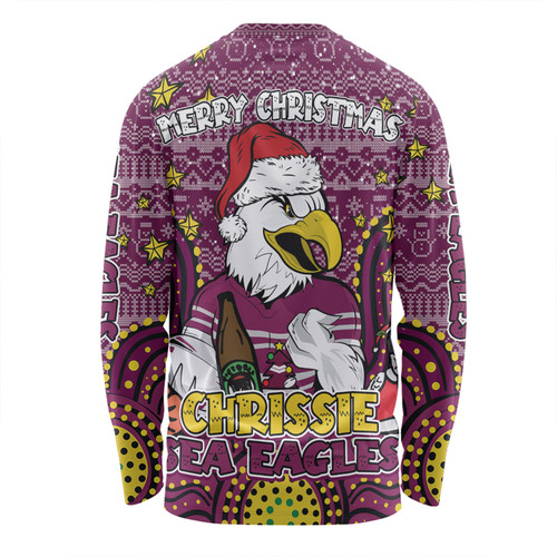 Manly Warringah Sea Eagles Christmas Custom Long Sleeve T-shirt - Christmas Knit Patterns Vintage Jersey Ugly Long Sleeve T-shirt Manly Warringah Sea Eagles Christmas Custom Long Sleeve T-shirt - Christmas Knit Patterns Vintage Jersey Ugly Long Sleeve T-shirt