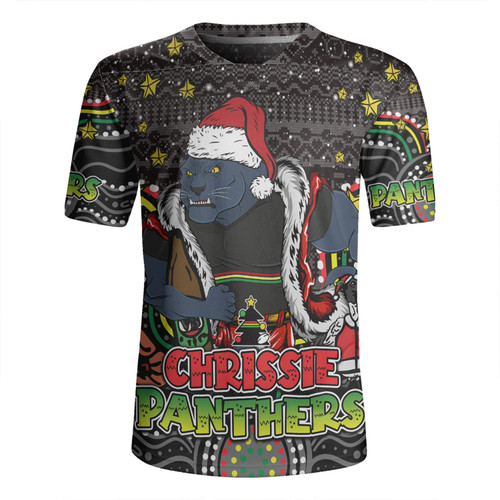 Penrith Panthers Christmas Custom Rugby Jersey - Christmas Knit Patterns Vintage Jersey Ugly Rugby Jersey