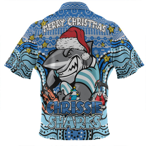 Cronulla-Sutherland Sharks Christmas Custom Zip Polo Shirt - Christmas Knit Patterns Vintage Jersey Ugly Zip Polo Shirt Cronulla-Sutherland Sharks Christmas Custom Zip Polo Shirt - Christmas Knit Patterns Vintage Jersey Ugly Zip Polo Shirt