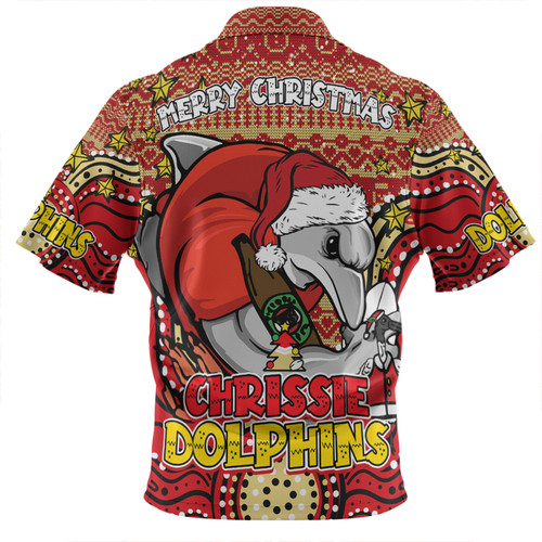 Redcliffe Dolphins Christmas Custom Zip Polo Shirt - Christmas Knit Patterns Vintage Jersey Ugly Zip Polo Shirt Redcliffe Dolphins Christmas Custom Zip Polo Shirt - Christmas Knit Patterns Vintage Jersey Ugly Zip Polo Shirt