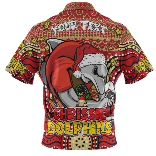 Redcliffe Dolphins Christmas Custom Zip Polo Shirt - Christmas Knit Patterns Vintage Jersey Ugly Zip Polo Shirt Redcliffe Dolphins Christmas Custom Zip Polo Shirt - Christmas Knit Patterns Vintage Jersey Ugly Zip Polo Shirt