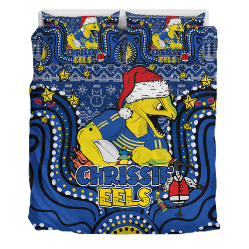 Parramatta Eels Christmas Custom Bedding Set - Christmas Knit Patterns Vintage Jersey Ugly Bedding Set Parramatta Eels Christmas Custom Bedding Set - Christmas Knit Patterns Vintage Jersey Ugly Bedding Set