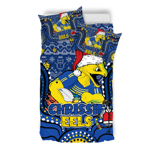 Parramatta Eels Christmas Custom Bedding Set - Christmas Knit Patterns Vintage Jersey Ugly Bedding Set Parramatta Eels Christmas Custom Bedding Set - Christmas Knit Patterns Vintage Jersey Ugly Bedding Set