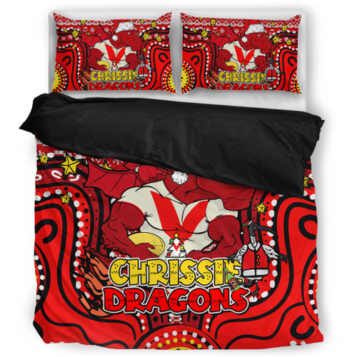 St. George Illawarra Dragons Christmas Custom Bedding Set - Christmas Knit Patterns Vintage Jersey Ugly Bedding Set St. George Illawarra Dragons Christmas Custom Bedding Set - Christmas Knit Patterns Vintage Jersey Ugly Bedding Set