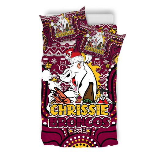 Brisbane Broncos Christmas Custom Bedding Set - Christmas Knit Patterns Vintage Jersey Ugly Bedding Set Brisbane Broncos Christmas Custom Bedding Set - Christmas Knit Patterns Vintage Jersey Ugly Bedding Set