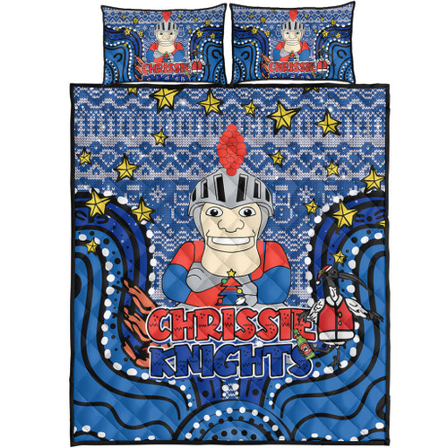 Newcastle Knights Christmas Custom Quilt Bed Set - Christmas Knit Patterns Vintage Jersey Ugly Quilt Bed Set Newcastle Knights Christmas Custom Quilt Bed Set - Christmas Knit Patterns Vintage Jersey Ugly Quilt Bed Set