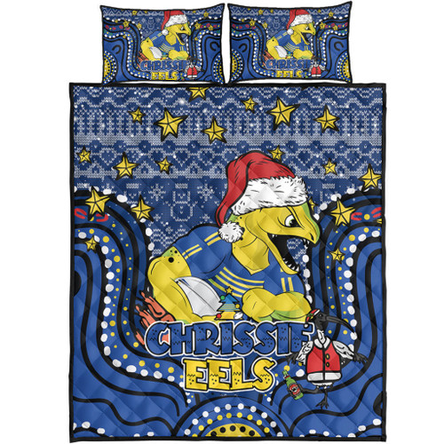 Parramatta Eels Christmas Custom Quilt Bed Set - Christmas Knit Patterns Vintage Jersey Ugly Quilt Bed Set Parramatta Eels Christmas Custom Quilt Bed Set - Christmas Knit Patterns Vintage Jersey Ugly Quilt Bed Set
