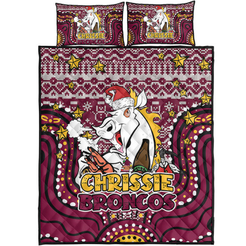 Brisbane Broncos Christmas Custom Quilt Bed Set - Christmas Knit Patterns Vintage Jersey Ugly Quilt Bed Set Brisbane Broncos Christmas Custom Quilt Bed Set - Christmas Knit Patterns Vintage Jersey Ugly Quilt Bed Set
