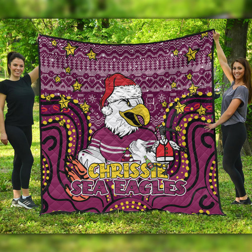 Manly Warringah Sea Eagles Christmas Custom Quilt - Christmas Knit Patterns Vintage Jersey Ugly Quilt Manly Warringah Sea Eagles Christmas Custom Quilt - Christmas Knit Patterns Vintage Jersey Ugly Quilt