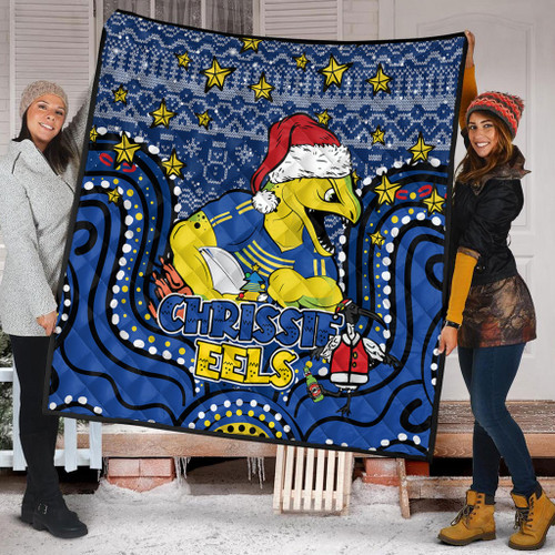Parramatta Eels Christmas Custom Quilt - Christmas Knit Patterns Vintage Jersey Ugly Quilt Parramatta Eels Christmas Custom Quilt - Christmas Knit Patterns Vintage Jersey Ugly Quilt