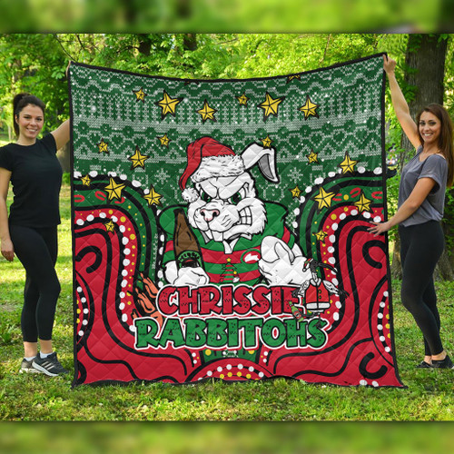 South Sydney Rabbitohs Custom Quilt - Christmas Knit Patterns Vintage Jersey Ugly Quilt South Sydney Rabbitohs Custom Quilt - Christmas Knit Patterns Vintage Jersey Ugly Quilt