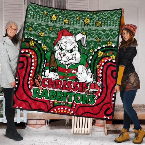 South Sydney Rabbitohs Custom Quilt - Christmas Knit Patterns Vintage Jersey Ugly Quilt South Sydney Rabbitohs Custom Quilt - Christmas Knit Patterns Vintage Jersey Ugly Quilt