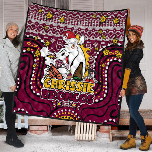 Brisbane Broncos Christmas Custom Quilt - Christmas Knit Patterns Vintage Jersey Ugly Quilt Brisbane Broncos Christmas Custom Quilt - Christmas Knit Patterns Vintage Jersey Ugly Quilt