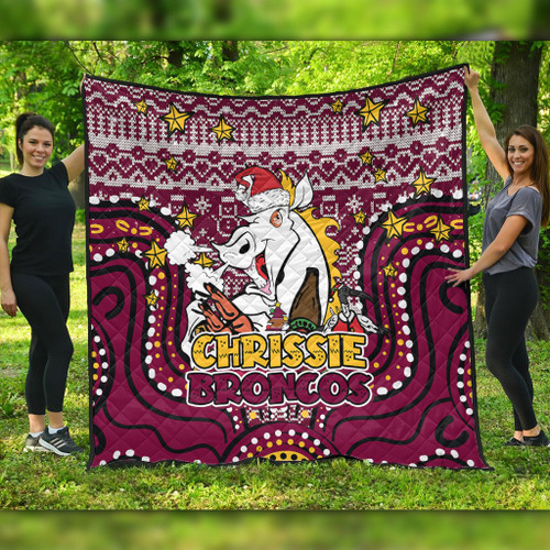 Brisbane Broncos Christmas Custom Quilt - Christmas Knit Patterns Vintage Jersey Ugly Quilt Brisbane Broncos Christmas Custom Quilt - Christmas Knit Patterns Vintage Jersey Ugly Quilt