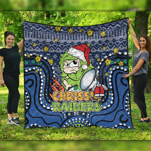 Canberra Raiders Christmas Custom Quilt - Christmas Knit Patterns Vintage Jersey Ugly Quilt Canberra Raiders Christmas Custom Quilt - Christmas Knit Patterns Vintage Jersey Ugly Quilt