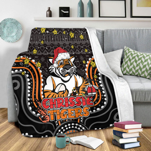 Wests Tigers Christmas Custom Blanket - Christmas Knit Patterns Vintage Jersey Ugly Blanket Wests Tigers Christmas Custom Blanket - Christmas Knit Patterns Vintage Jersey Ugly Blanket