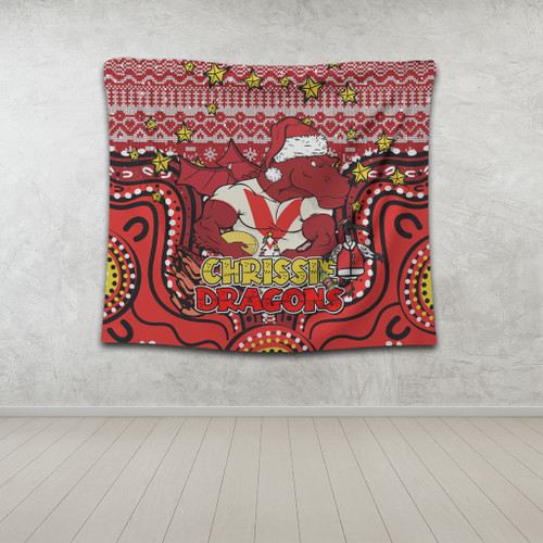 St. George Illawarra Dragons Christmas Custom Tapestry - Christmas Knit Patterns Vintage Jersey Ugly Tapestry St. George Illawarra Dragons Christmas Custom Tapestry - Christmas Knit Patterns Vintage Jersey Ugly Tapestry