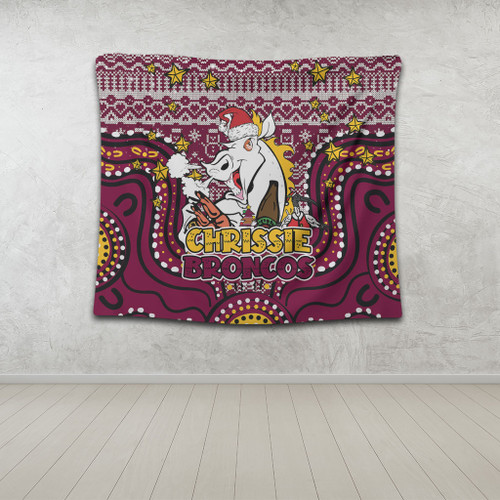 Brisbane Broncos Christmas Custom Tapestry - Christmas Knit Patterns Vintage Jersey Ugly Tapestry Brisbane Broncos Christmas Custom Tapestry - Christmas Knit Patterns Vintage Jersey Ugly Tapestry