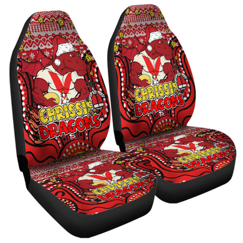 St. George Illawarra Dragons Christmas Custom Car Seat Cover - Christmas Knit Patterns Vintage Jersey Ugly Car Seat Cover St. George Illawarra Dragons Christmas Custom Car Seat Cover - Christmas Knit Patterns Vintage Jersey Ugly Car Seat Cover