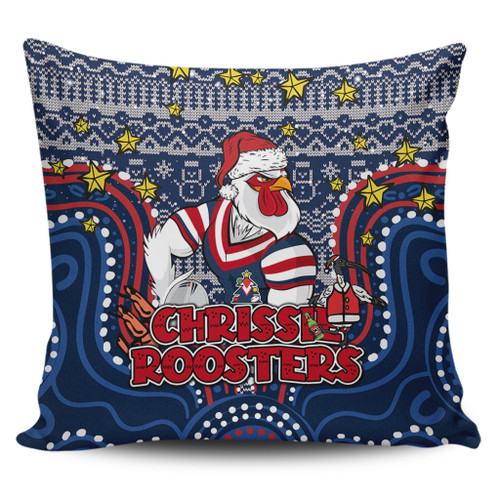 Sydney Roosters Christmas Custom Pillow Cases - Christmas Knit Patterns Vintage Jersey Ugly Pillow Cases Sydney Roosters Christmas Custom Pillow Cases - Christmas Knit Patterns Vintage Jersey Ugly Pillow Cases