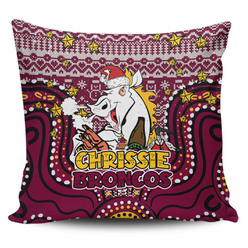 Brisbane Broncos Christmas Custom Pillow Cases - Christmas Knit Patterns Vintage Jersey Ugly Pillow Cases Brisbane Broncos Christmas Custom Pillow Cases - Christmas Knit Patterns Vintage Jersey Ugly Pillow Cases