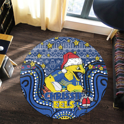 Parramatta Eels Christmas Custom Round Rug - Christmas Knit Patterns Vintage Jersey Ugly Round Rug Parramatta Eels Christmas Custom Round Rug - Christmas Knit Patterns Vintage Jersey Ugly Round Rug