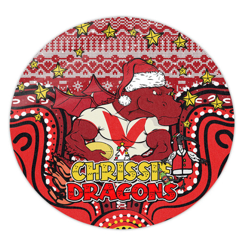 St. George Illawarra Dragons Christmas Custom Round Rug - Christmas Knit Patterns Vintage Jersey Ugly Round Rug St. George Illawarra Dragons Christmas Custom Round Rug - Christmas Knit Patterns Vintage Jersey Ugly Round Rug