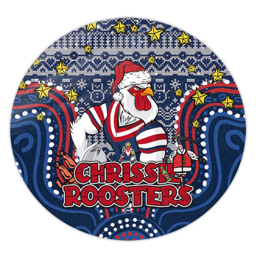 Sydney Roosters Christmas Custom Round Rug - Christmas Knit Patterns Vintage Jersey Ugly Round Rug Sydney Roosters Christmas Custom Round Rug - Christmas Knit Patterns Vintage Jersey Ugly Round Rug