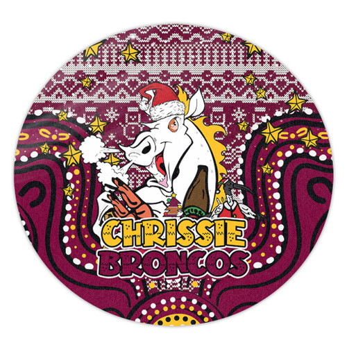 Brisbane Broncos Christmas Custom Round Rug - Christmas Knit Patterns Vintage Jersey Ugly Round Rug Brisbane Broncos Christmas Custom Round Rug - Christmas Knit Patterns Vintage Jersey Ugly Round Rug