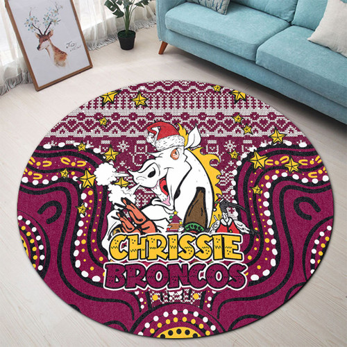 Brisbane Broncos Christmas Custom Round Rug - Christmas Knit Patterns Vintage Jersey Ugly Round Rug Brisbane Broncos Christmas Custom Round Rug - Christmas Knit Patterns Vintage Jersey Ugly Round Rug