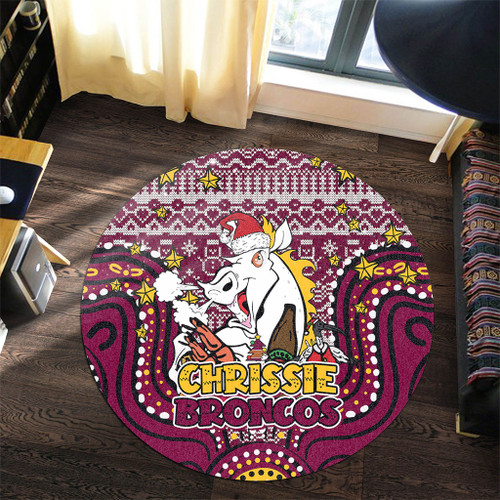Brisbane Broncos Christmas Custom Round Rug - Christmas Knit Patterns Vintage Jersey Ugly Round Rug Brisbane Broncos Christmas Custom Round Rug - Christmas Knit Patterns Vintage Jersey Ugly Round Rug