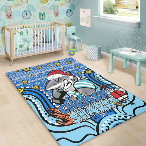 Cronulla-Sutherland Sharks Christmas Custom Area Rug - Christmas Knit Patterns Vintage Jersey Ugly Area Rug Cronulla-Sutherland Sharks Christmas Custom Area Rug - Christmas Knit Patterns Vintage Jersey Ugly Area Rug