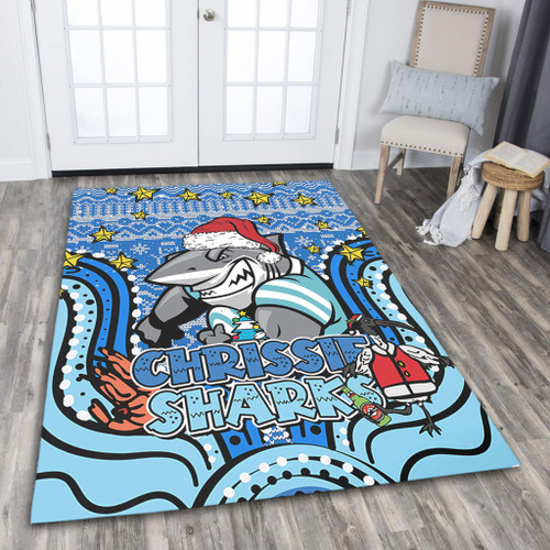 Cronulla-Sutherland Sharks Christmas Custom Area Rug - Christmas Knit Patterns Vintage Jersey Ugly Area Rug Cronulla-Sutherland Sharks Christmas Custom Area Rug - Christmas Knit Patterns Vintage Jersey Ugly Area Rug