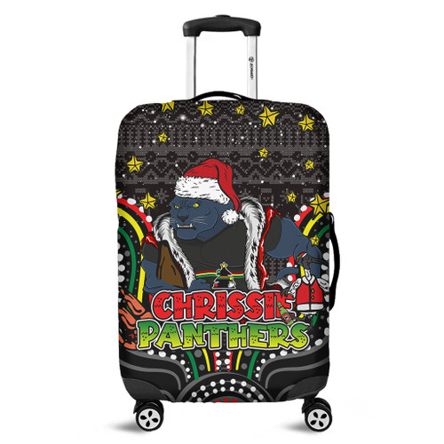 Penrith Panthers Christmas Custom Luggage Cover - Christmas Knit Patterns Vintage Jersey Ugly Luggage Cover Penrith Panthers Christmas Custom Luggage Cover - Christmas Knit Patterns Vintage Jersey Ugly Luggage Cover