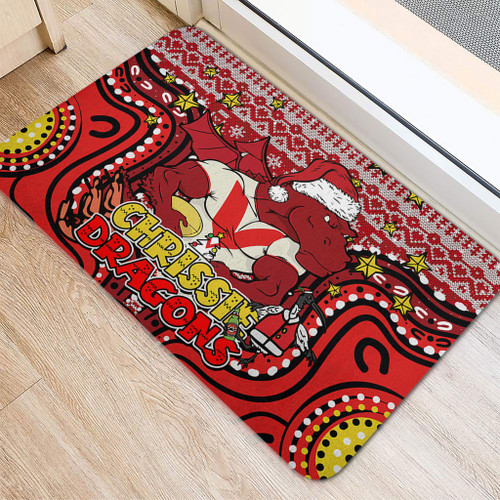 St. George Illawarra Dragons Christmas Custom Doormat - Christmas Knit Patterns Vintage Jersey Ugly Doormat St. George Illawarra Dragons Christmas Custom Doormat - Christmas Knit Patterns Vintage Jersey Ugly Doormat