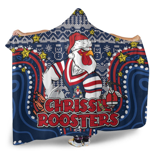 Sydney Roosters Christmas Custom Hooded Blanket - Christmas Knit Patterns Vintage Jersey Ugly Hooded Blanket Sydney Roosters Christmas Custom Hooded Blanket - Christmas Knit Patterns Vintage Jersey Ugly Hooded Blanket