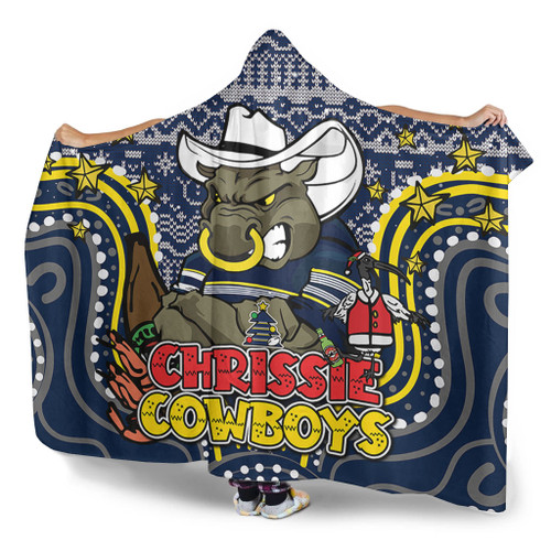 North Queensland Cowboys Christmas Custom Hooded Blanket - Christmas Knit Patterns Vintage Jersey Ugly Hooded Blanket North Queensland Cowboys Christmas Custom Hooded Blanket - Christmas Knit Patterns Vintage Jersey Ugly Hooded Blanket