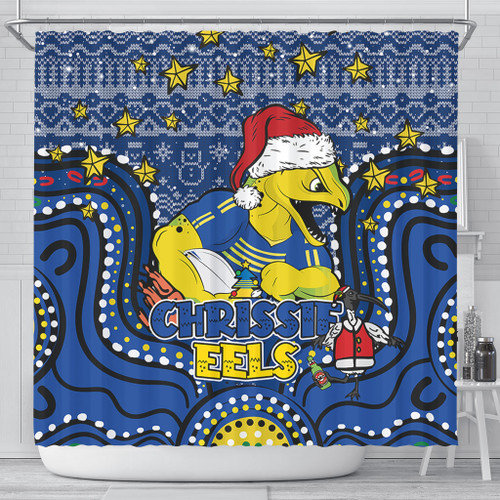 Parramatta Eels Christmas Custom Shower Curtain - Christmas Knit Patterns Vintage Jersey Ugly Shower Curtain Parramatta Eels Christmas Custom Shower Curtain - Christmas Knit Patterns Vintage Jersey Ugly Shower Curtain