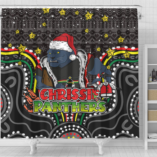 Penrith Panthers Christmas Custom Shower Curtain - Christmas Knit Patterns Vintage Jersey Ugly Shower Curtain Penrith Panthers Christmas Custom Shower Curtain - Christmas Knit Patterns Vintage Jersey Ugly Shower Curtain