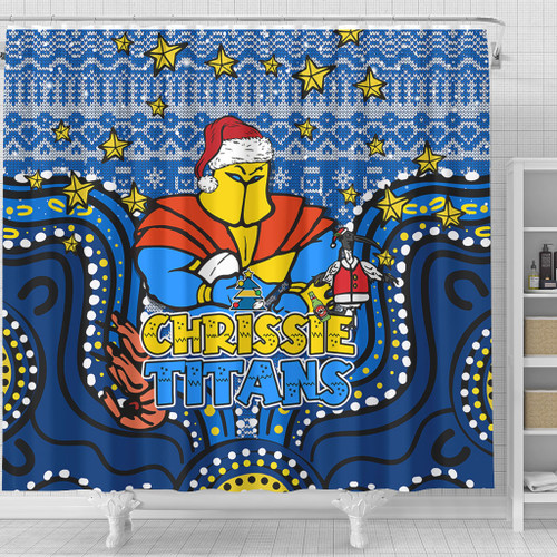 Gold Coast Titans Christmas Custom Shower Curtain - Christmas Knit Patterns Vintage Jersey Ugly Shower Curtain Gold Coast Titans Christmas Custom Shower Curtain - Christmas Knit Patterns Vintage Jersey Ugly Shower Curtain