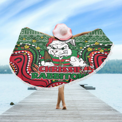 South Sydney Rabbitohs Custom Beach Blanket - Christmas Knit Patterns Vintage Jersey Ugly Beach Blanket South Sydney Rabbitohs Custom Beach Blanket - Christmas Knit Patterns Vintage Jersey Ugly Beach Blanket
