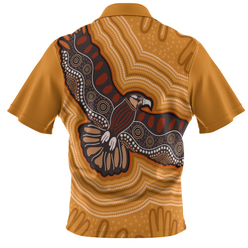 Australia Eagle Aboriginal Polo Shirt - Aboriginal Eagles With Dot Painting Pattern Polo Shirt Australia Eagle Aboriginal Polo Shirt - Aboriginal Eagles With Dot Painting Pattern Polo Shirt